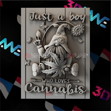 CANNABIS GNOME 3d stl 3DWave.us